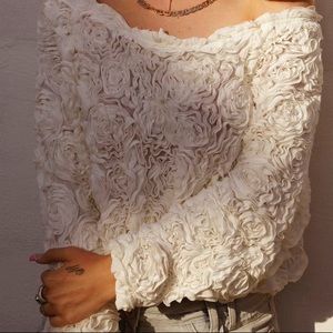 American Apparel Floral 3D Sweater